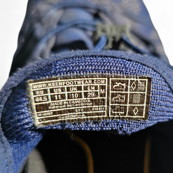 KEEN Men's Uneek Exo Blue Slip-on Bungee Trail Sneaker Size 11 - Picture 4 of 8